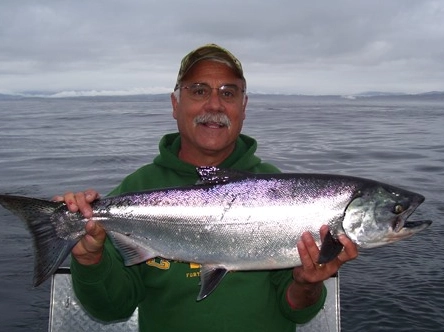 Where can you fish for salmon in California?