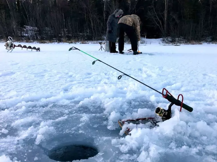 What is the trick to ice fishing?