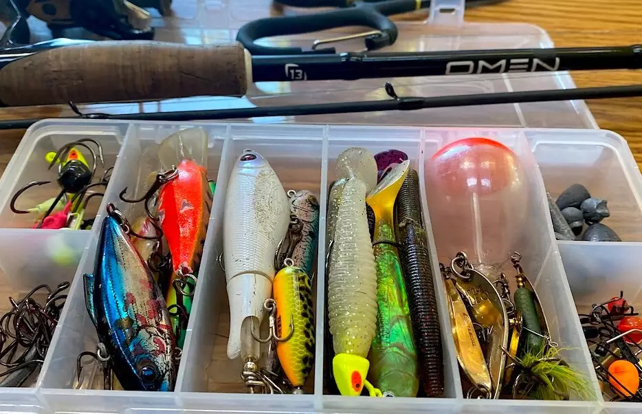 River fishing tackle setup