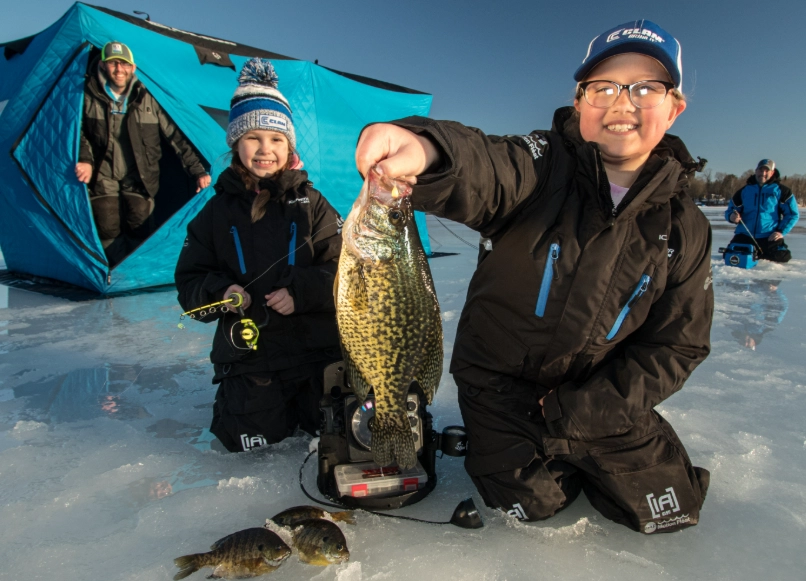 What should you not do when ice fishing?
