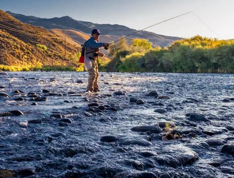 how to fish in a river