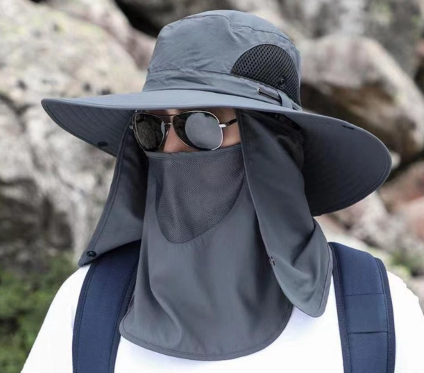 fishing hat with neck flap fishing hat with neck flap