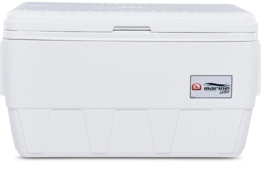 fishing cooler with ruler