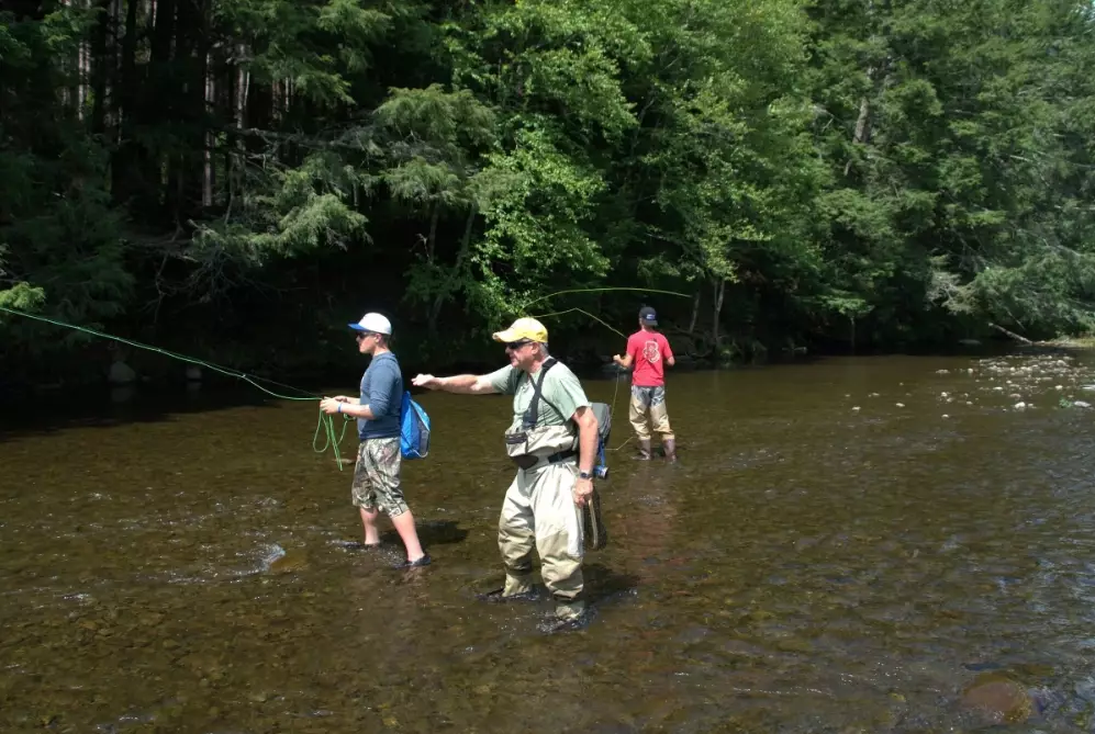 beginner fly fishing camp