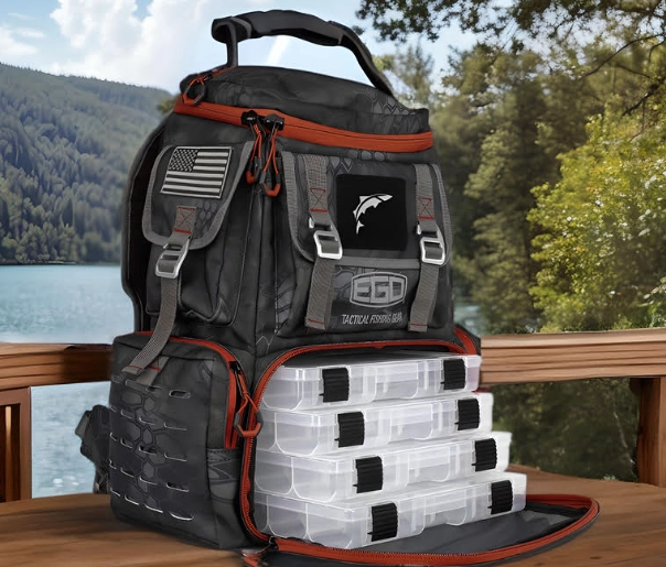 What size backpack is good for fishing?